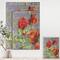 Designart - Red Poppies - Cottage Canvas Artwork